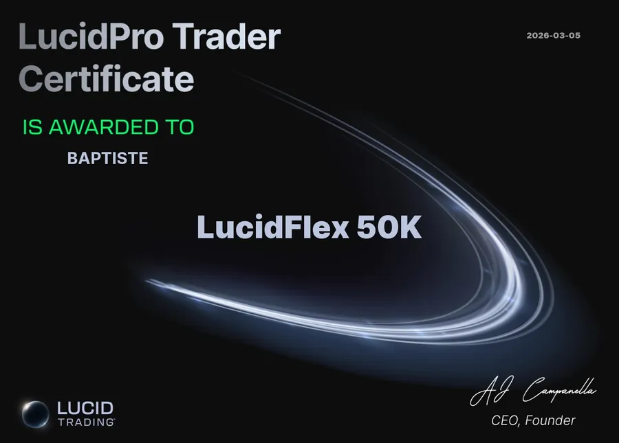 Certificat LucidPro Trader